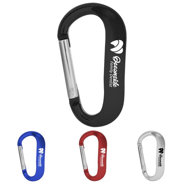 1 Color Imprint Metal Carabiner Ea