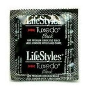 Lifestyles Condom Tuxedo Black 1008/Ca