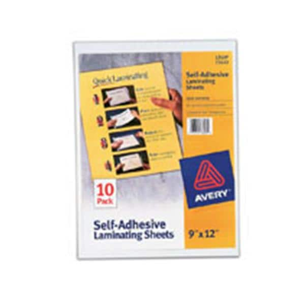 Avery Self-Adhesive Laminating Sheets 9 in x 12 in 10/Pack 10/Pk