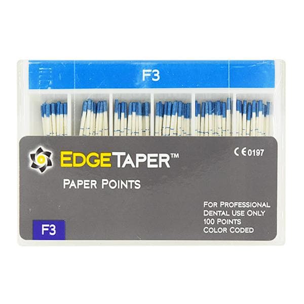 EdgeTaper Paper Points F3 Blue 100/Pk