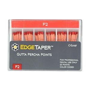 EdgeTaper Gutta Percha Points F2 Red 60/Pkg