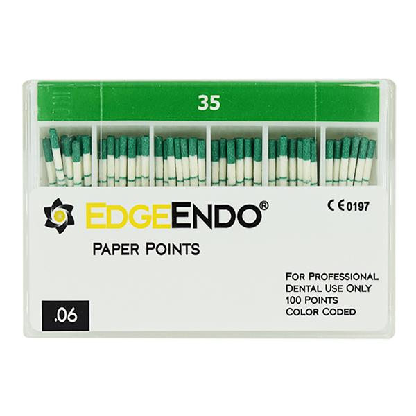 EdgeEndo Paper Points Size #35 .06 Green 60/Pk