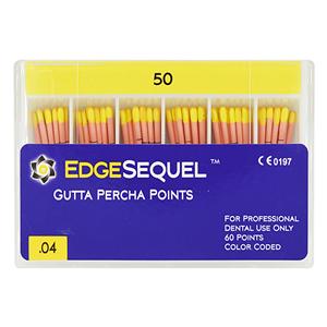 EdgeSequel Sapphire Gutta Percha Points Size #50 Yellow 60/Pk