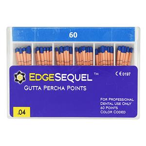 EdgeSequel Sapphire Gutta Percha Points Size #60 Blue 60/Pk