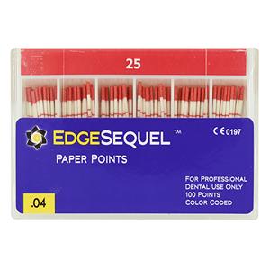 EdgeSequel Sapphire Absorbent Points Size #25 .04 Red 60/Pk