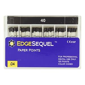 EdgeSequel Sapphire Absorbent Points Size #40 .04 Black 60/Pk