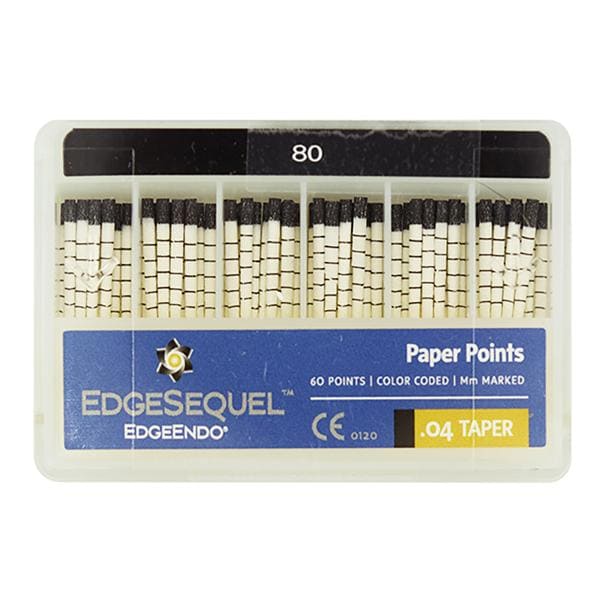 EdgeSequel Sapphire Absorbent Points Size #80 .04 Black 60/Pk