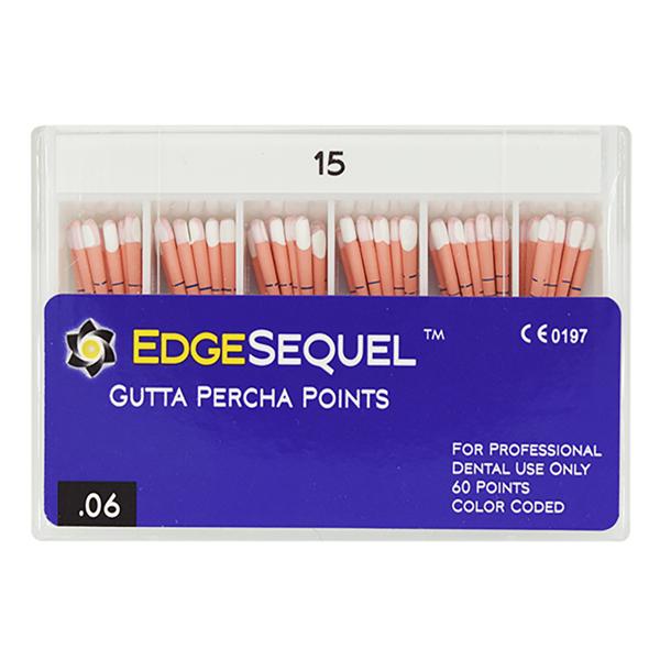 EdgeSequel Sapphire Gutta Percha Points Size #15 White 60/Pk