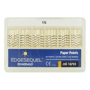 EdgeSequel Sapphire Absorbent Points Size #15 .06 White 60/Pk