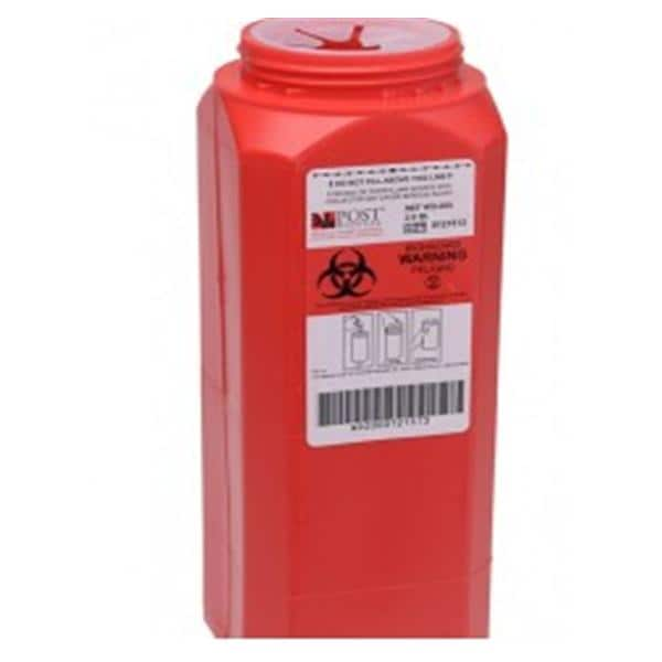 Sharps Container 2qt Red 16x15x10" Screw Cap Polypropylene 12/CA