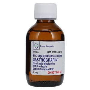 Gastrografin Oral Solution 0.37 Lemon Bottle 120mL 120mL/Bt, 12 BT/CA