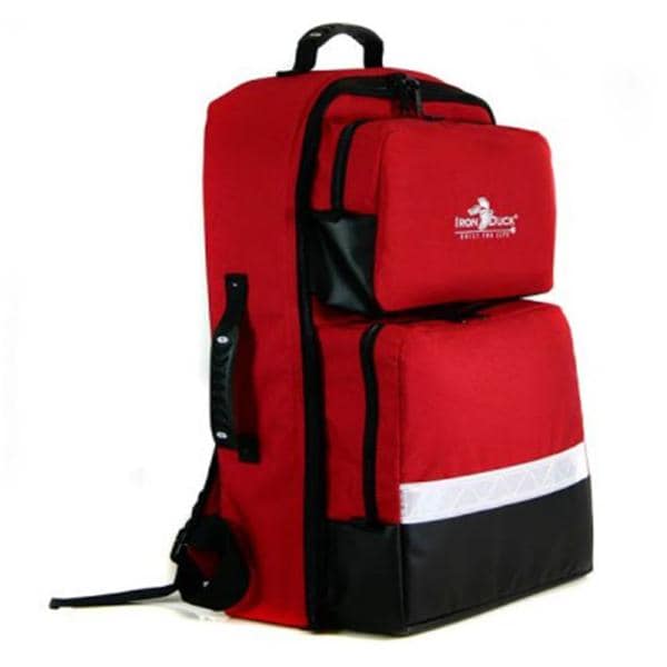 Backpack BLS 14x8x21" Red Zipper Closure Tp & Sde Rbbr Mlded Hndls/Shldr Strp Ea