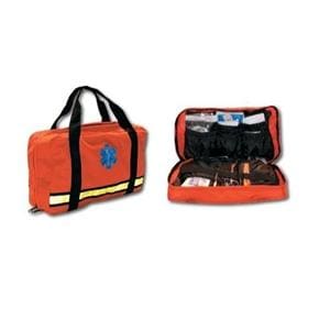 Flat-Pac Emergency Response Bag 16x9.5x5" Orange Zipper Closure 2 Carry Handles