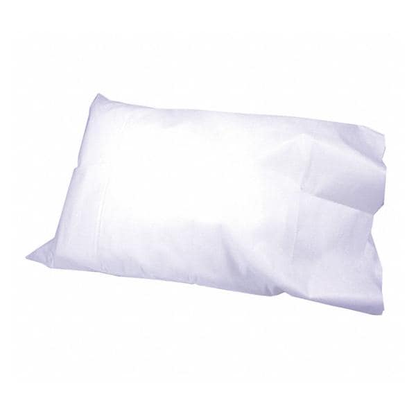 Pillowcase 22 in x 30 in Poly-Film / Tissue White Disposable 100/Ca