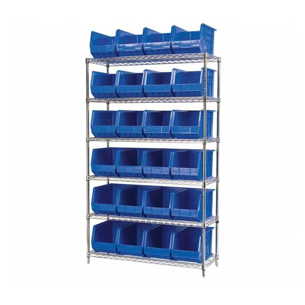 Wire Shelving, 6 Shelves w/ 24 AkroBins Ea