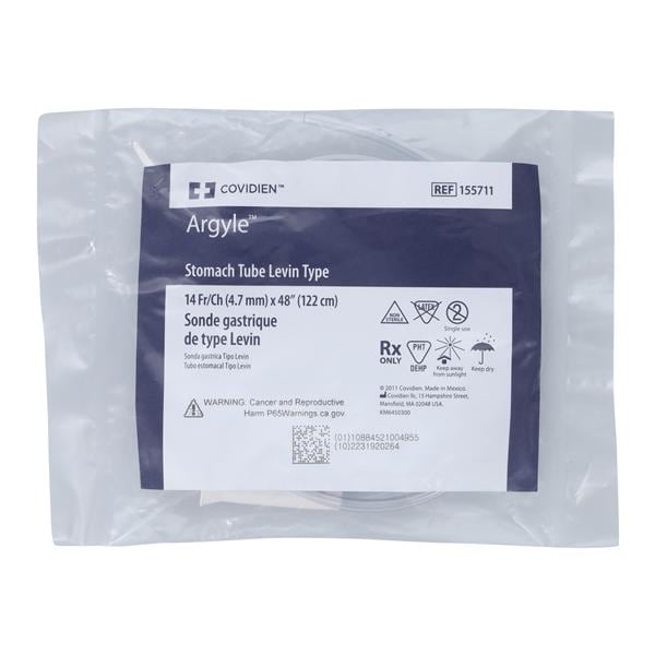 Argyle Stomach/Nasogastric Levin Tube 14Fr 48", 50 EA/CA