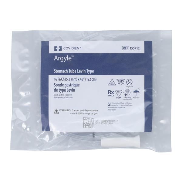 Argyle Stomach/Nasogastric Levin Tube 16Fr 48", 50 EA/CA