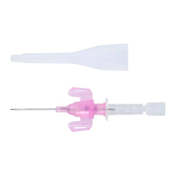 Introcan Safety IV Catheter Safety 20 Gauge 1" Pink Closed End 50/Bx