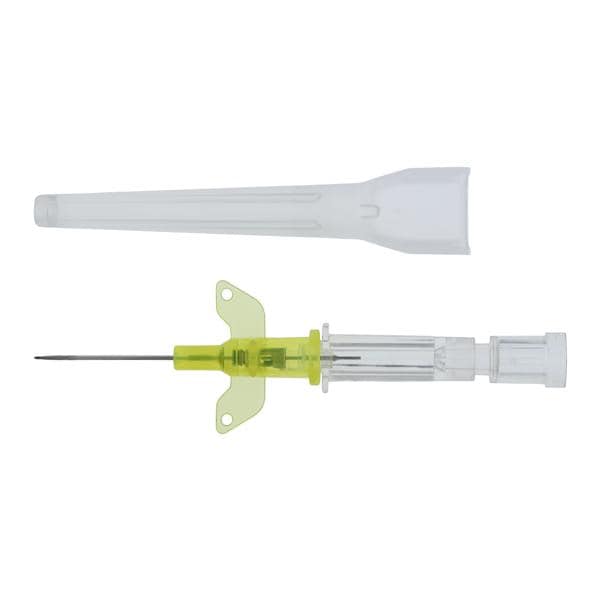 Introcan Safety IV Catheter Safety 24 Gauge 3/4" Yellow Ea