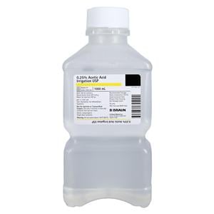 Irrigation Solution Acetic Acid 0.25% 1000mL Plastic Injection Container Ea, 16 EA/CA