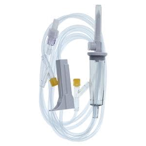 IV Administration Set Needleless 2 Injection Sites: 28", 6" 84" 15Drp 18mL 50/Ca