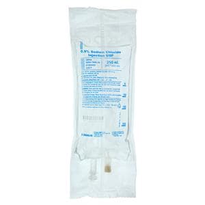 IV Injection Solution Sodium Chloride 0.9% 250mL Plastic Injection Container Ea