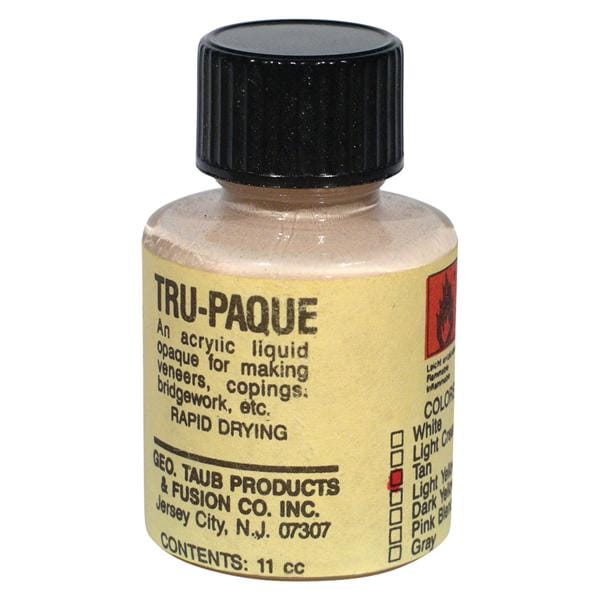 Tru-Paque Denture Resin Acrylic Opaquer Heat Cure Tan 1/2oz/Bt