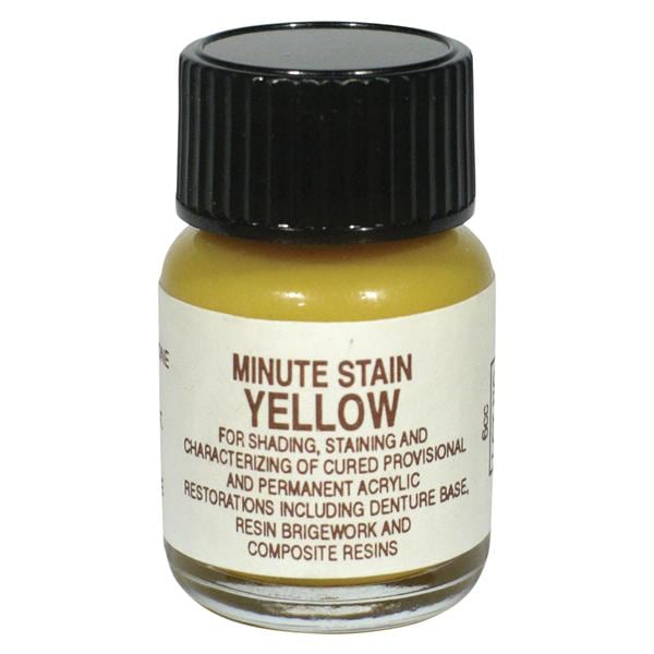 Minute-Stain Denture Accessories Colored Acrylic Yellow 1/4oz Bt