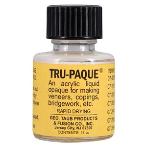 Tru-Paque Denture Resin Acrylic Opaquer Heat Cure White 1/2oz/Bt