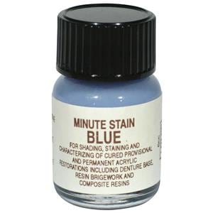 Minute-Stain Denture Accessories Colored Acrylic Blue 1/4oz/Bt