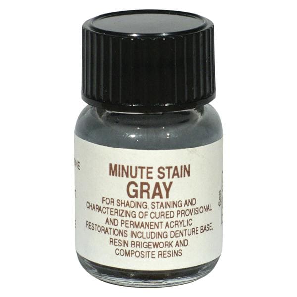 Minute-Stain Denture Accessories Colored Acrylic Gray 1/4oz Bt