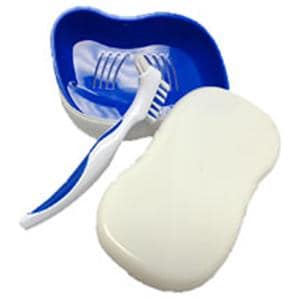 Archtek Denture Case Complete Kit White With Draining Basket / Denture Brush Ea