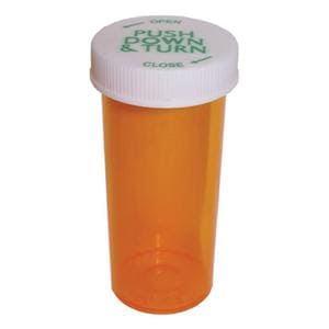 Medicine Vial Plastic 60 Dram Amber Reusable Non-Sterile 115/Ca