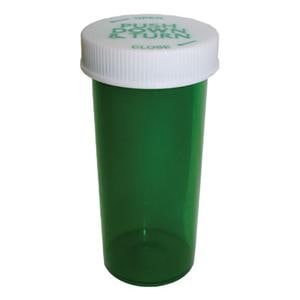 Medicine Vial Plastic 20 Dram Green Reusable Non-Sterile 360/Ca