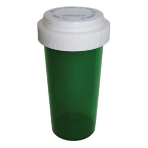 Medicine Vial Plastic 13 Dram Green Reusable 275/Ca