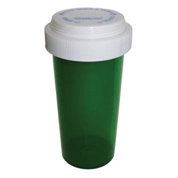 Medicine Vial Plastic 20 Dram Green Reusable 270/Ca