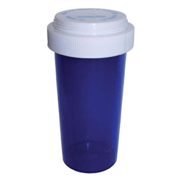 Medicine Vial Plastic 16 Dram Blue Reusable 240/Ca