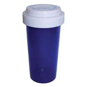 Medicine Vial Plastic 40 Dram Blue Reusable 130/Ca