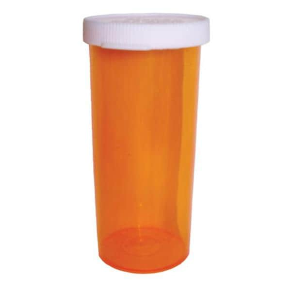 Medicine Vial Plastic 16 Dram Amber Reusable 300/Ca