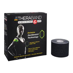 TheraBand Kinesiology Tape Cotton/Spandex 2"x16.4' Black 6Rl/Bx