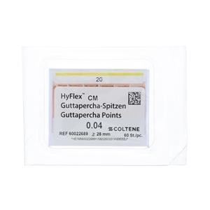 Hyflex CM Gutta Percha Points Size #20 Yellow 60/Pk