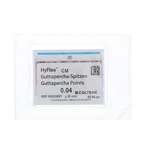 Hyflex CM Gutta Percha Points Size #30 Blue 60/Pk