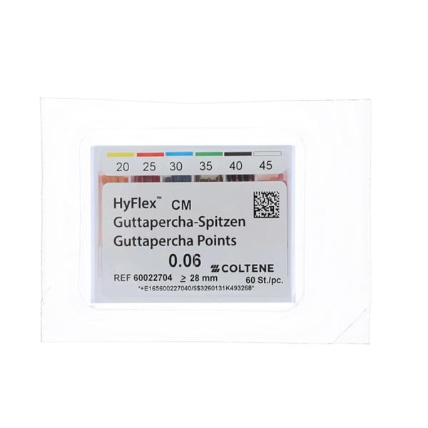 Hyflex CM Gutta Percha Points Size 20-45 Assorted 60/Pk