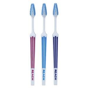 REACH Advanced Design Manual Toothbrush Adult Compact Extra Soft #7213 6/Bx, 12 BX/CA