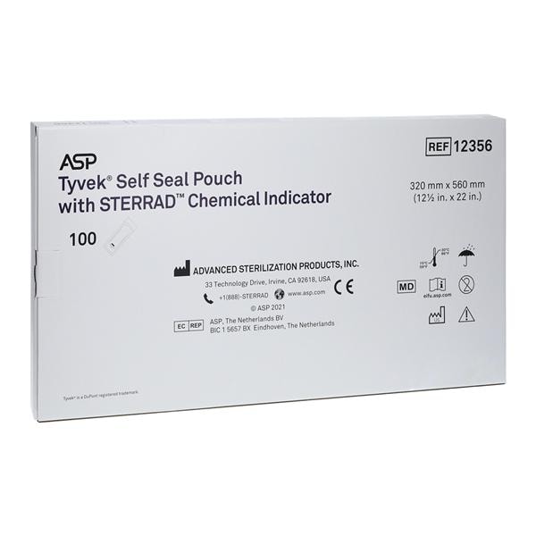 Tyvek Sterilization Pouch Self Seal 12.5 in x 22 in 100/Bx