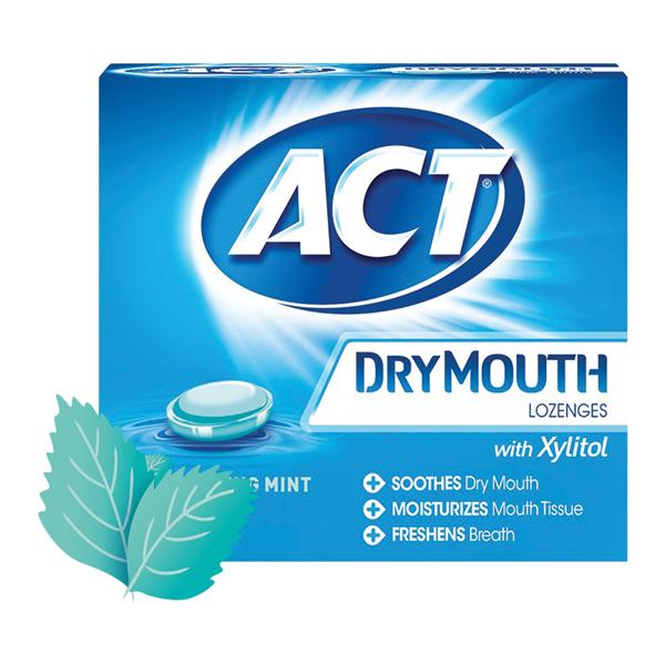 ACT Dry Mouth Lozenges Mint Xylitol 24/Ca