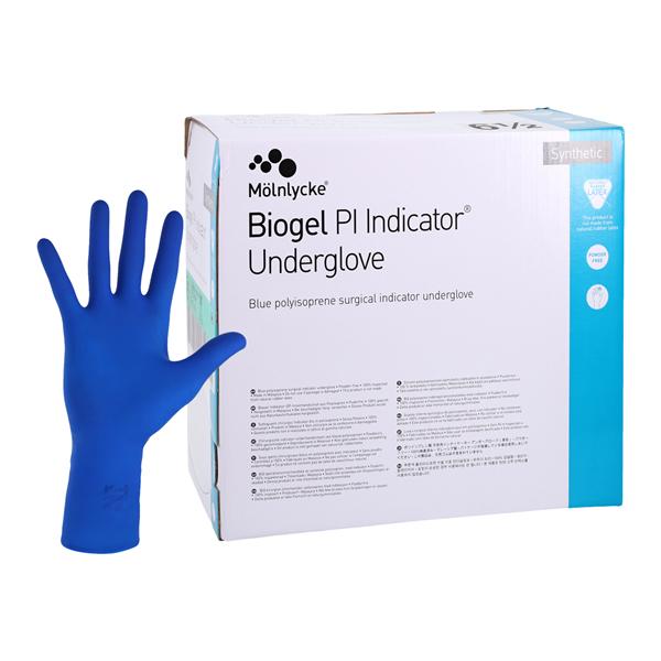 Biogel PI Indicator Polyisoprene Surgical Undergloves 6.5 Blue