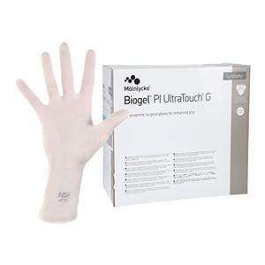 Biogel PI Ultratouch G Polyisoprene Surgical Gloves 6.5 Straw, 4 BX/CA