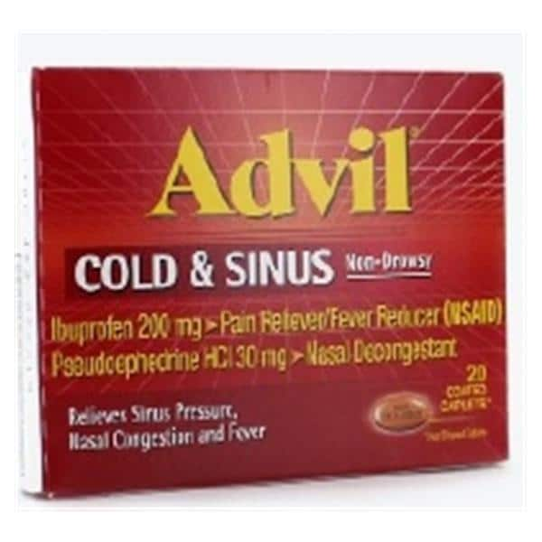 Advil Cold/Sinus Caplets 200/30mg 20/Pk