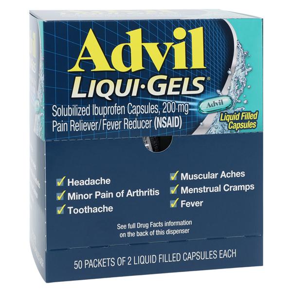 Advil NSAID Liquid Gel Capsules 200mg 50x2/Bx, 24 BX/CA